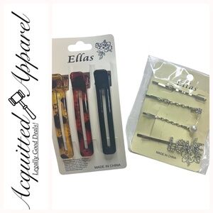 Ellas 1 - 3 Piece Hair Clips 1 - 4 Piece Hair Pens Sets